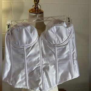 White Satin Corset